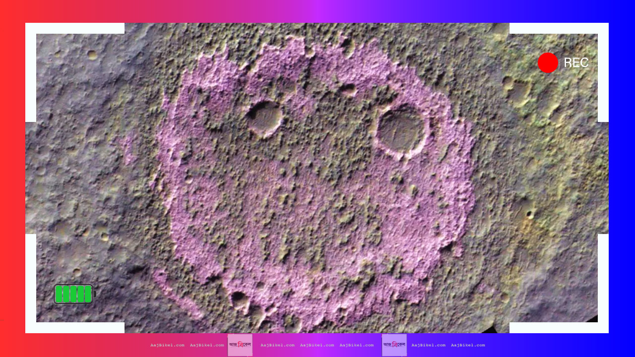 Mars smiley face salt deposit