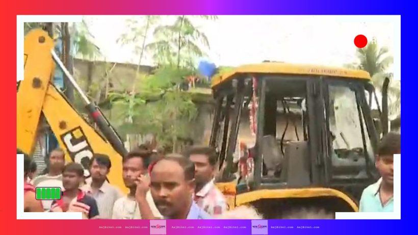 student death stuck with JCB