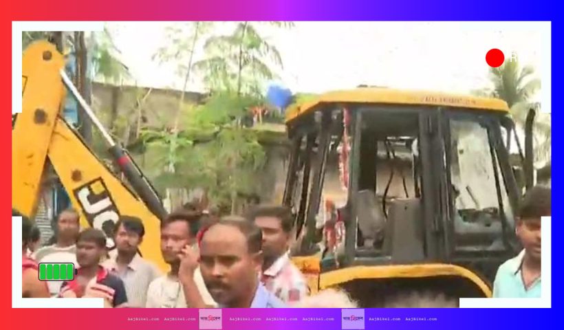 student death stuck with JCB