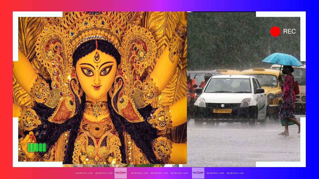 rain forecast in durga puja