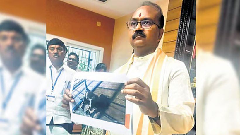 Karunakar Reddy cow death controversy 